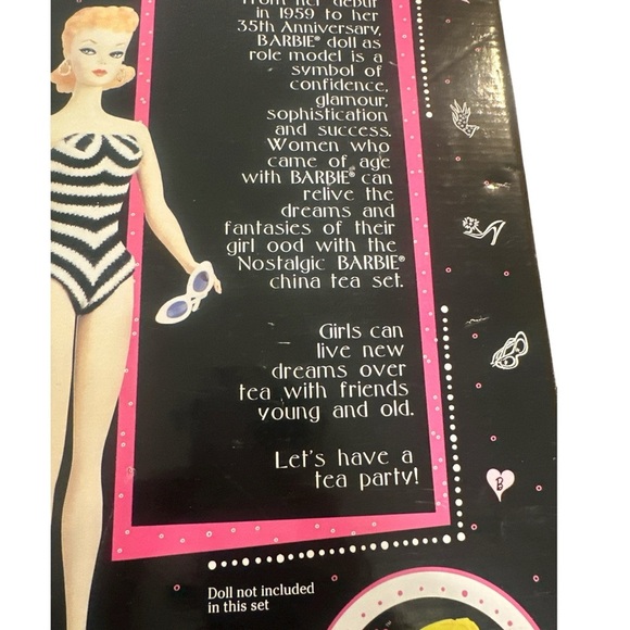 Barbie Nostalgic 35th Anniversary Limited Edition Mini Tea Set Vintage Collector - Picture 6 of 14
